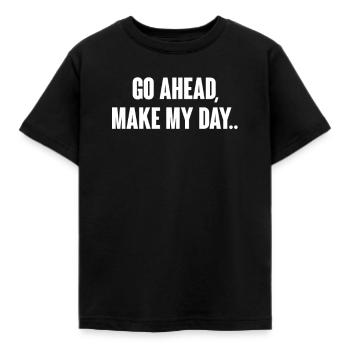 Allez-y, faites ma journée - Citations de film - Clint Eastwood - T-shirt Enfant - noir - Devant - AI Model Kid Female (0cm)