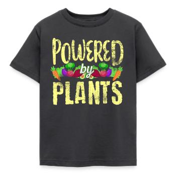 Vegan Sports - Kids' T-Shirt - dark grey - Front - AI Model Kid Female (0cm)