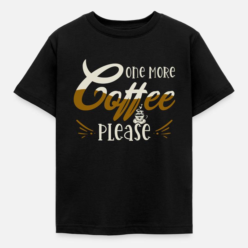 Kaffee - Kinder T-Shirt - Schwarz