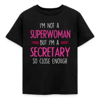 secrétaire - T-shirt Enfant - noir - Devant - AI Model Kid Female (0cm)
