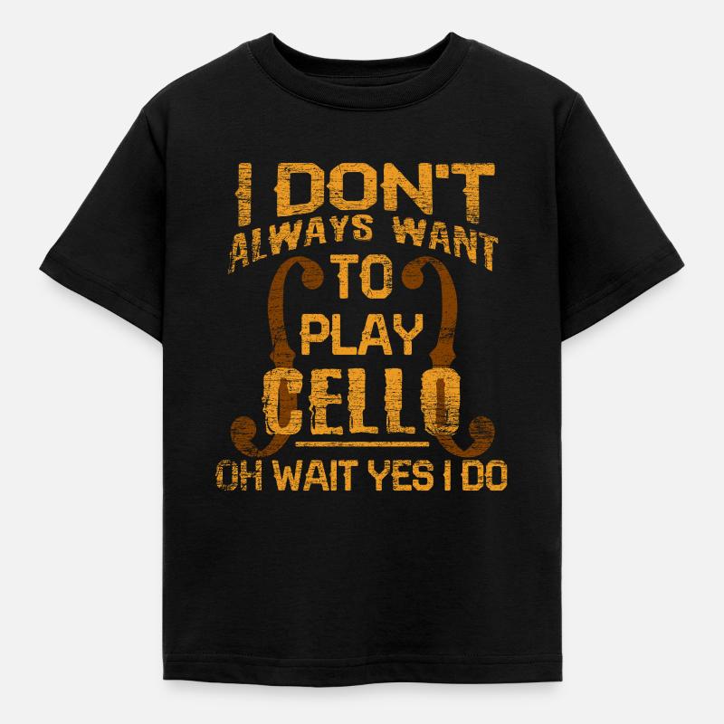Cello - Kinder T-Shirt - Schwarz