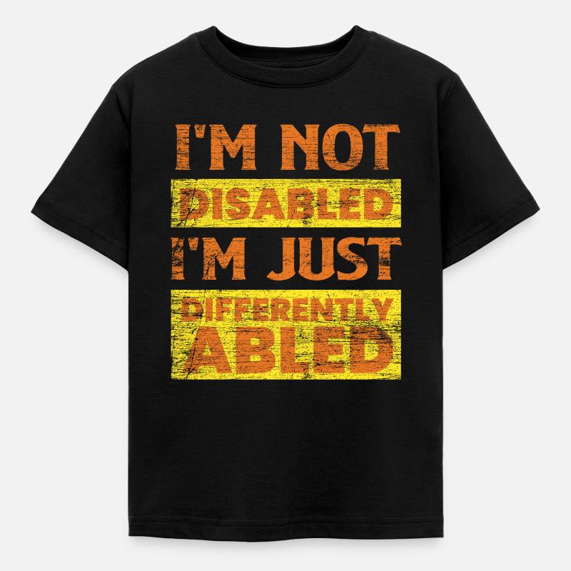 disability - Kids' T-Shirt - black