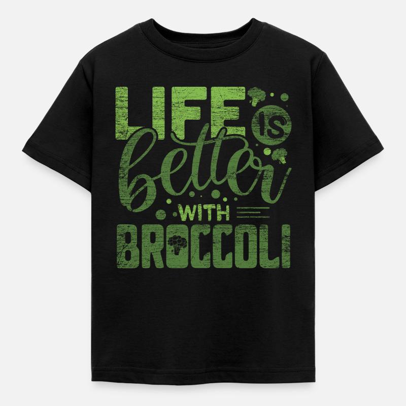 broccoli - Kids' T-Shirt - black