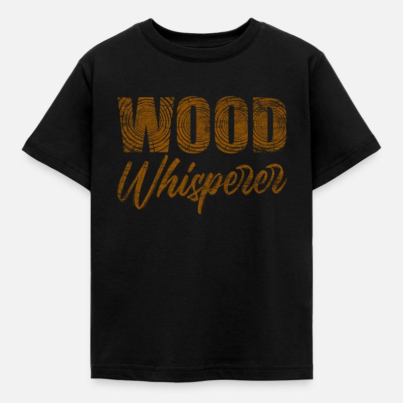 Holz - Kinder T-Shirt - Schwarz