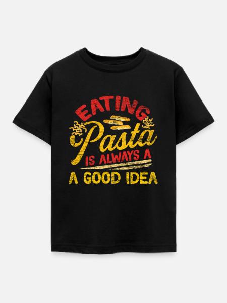 Pasta - Kinder T-Shirt - Schwarz