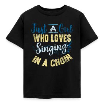 Chor Sängerin - Kinder T-Shirt - Schwarz - Vorne - AI Model Kid Female (0cm)