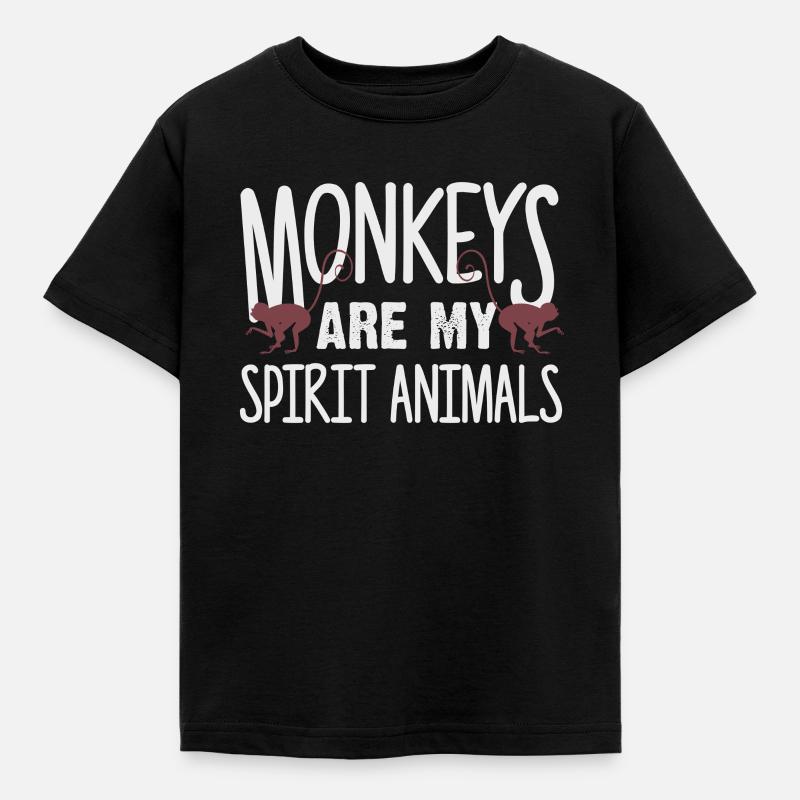 Affe - Kinder T-Shirt - Schwarz