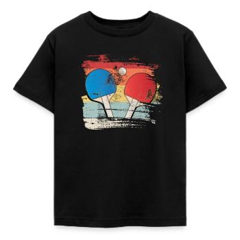 Tischtennis Geschenk für Tischtennis Spieler - Kinder T-Shirt - Schwarz - Vorne - AI Model Kid Female (0cm)