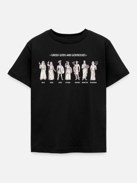 Greek Mythology T-Shirt Greek Gods - Kids' T-Shirt - black