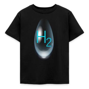 hydrogène H2 - T-shirt Enfant - noir - Devant - AI Model Kid Female (0cm)