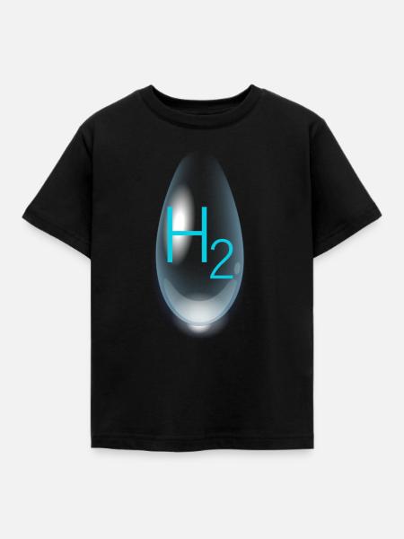 wasserstoff H2 - Kinder T-Shirt - Schwarz