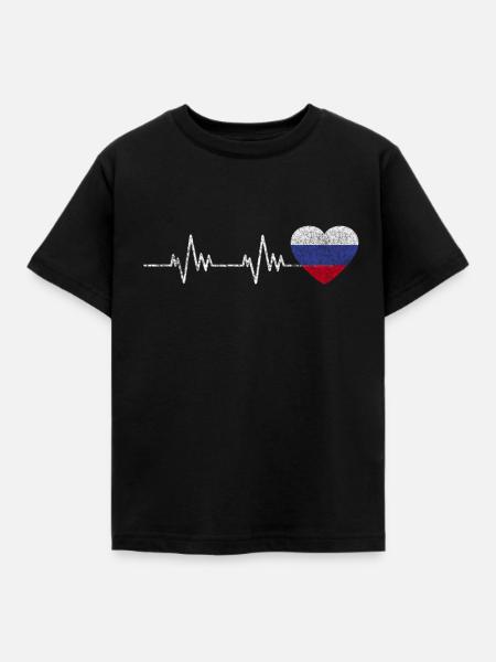 Russia Russia flag - Kids' T-Shirt - black