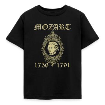Wolfgang Amadeus Mozart Gift - Kids' T-Shirt - black - Front - AI Model Kid Female (0cm)