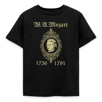Wolfgang Amadeus Mozart Gift - Kids' T-Shirt - black - Front - AI Model Kid Female (0cm)