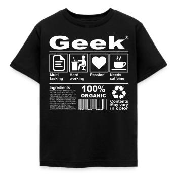 Geek - Kids' T-Shirt - black - Front - AI Model Kid Female (0cm)