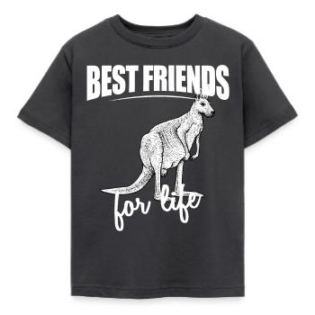 Best Friends For Life - Kangaroo For Everyone Who - Kids' T-Shirt - dark grey - Front - AI Model Kid Female (0cm)