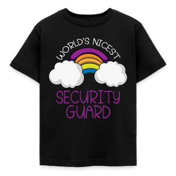 Security Security Guard Security Service - Kids' T-Shirt - black - Front - AI Model Kid Female (0cm)