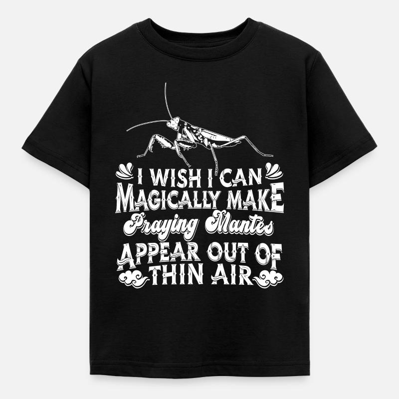 Gottesanbeterin - Kinder T-Shirt - Schwarz
