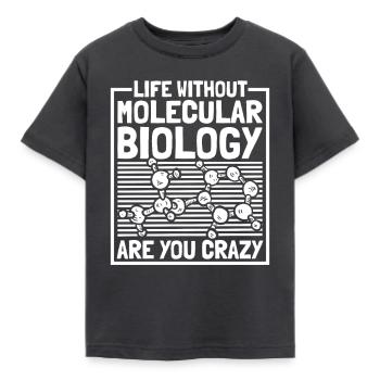 Biologie Biologe Molekularbiologe - Kinder T-Shirt - Dunkelgrau - Vorne - AI Model Kid Female (0cm)