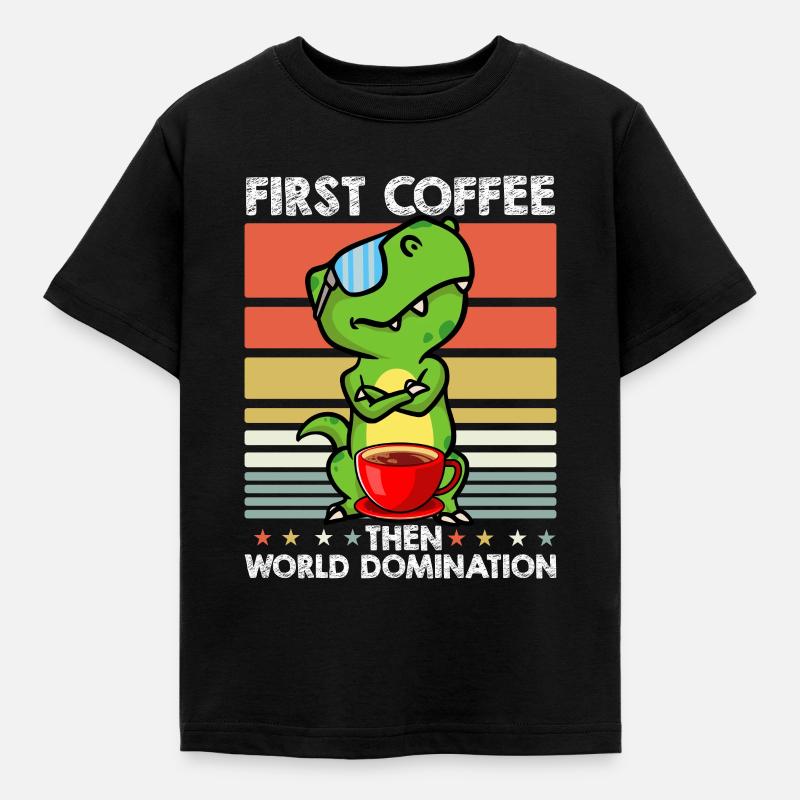 Trex T Rex Dino Lunettes de soleil Café - T-shirt Enfant - noir