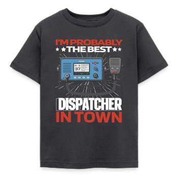 Notruf Leitstelle Einsatzzentrale Lustig - Kinder T-Shirt - Dunkelgrau - Vorne - AI Model Kid Female (0cm)