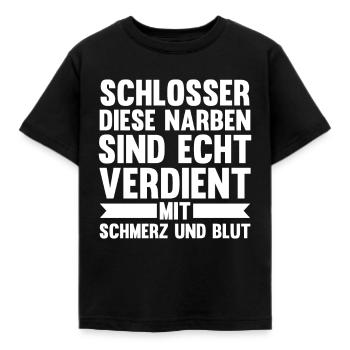 Schmied Metallbauer Schlosser - Kinder T-Shirt - Schwarz - Vorne - AI Model Kid Female (0cm)