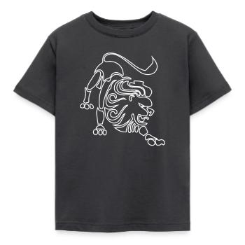 Signe du zodiaque Symbole du Lion - T-shirt Enfant - charbon - Devant - AI Model Kid Female (0cm)