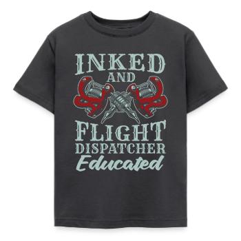 Notruf Leitstelle Einsatzzentrale Tätowierung - Kinder T-Shirt - Dunkelgrau - Vorne - AI Model Kid Female (0cm)