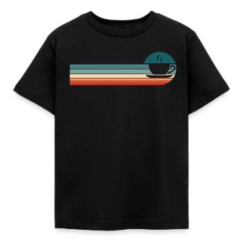 Kaffee Cafe - Kinder T-Shirt - Schwarz - Vorne - AI Model Kid Female (0cm)