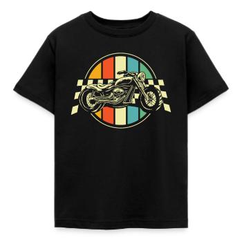 Motorcykel Biker motorcykel - Børne-T-shirt - sort - Foran - AI Model Kid Female (0cm)
