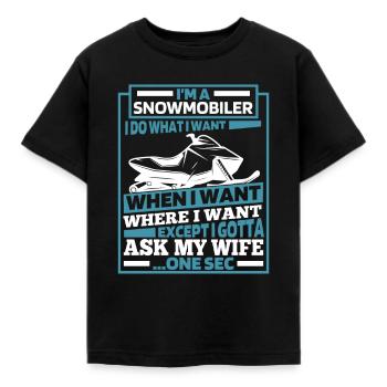 Motoneige Motoneige - T-shirt Enfant - noir - Devant - AI Model Kid Female (0cm)