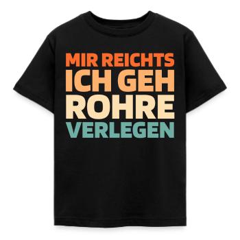 Klempner Installateur - Kinder T-Shirt - Schwarz - Vorne - AI Model Kid Female (0cm)
