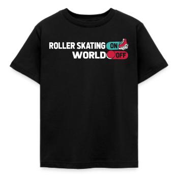 Roller Skates Roller Skating - Kids' T-Shirt - black - Front - AI Model Kid Female (0cm)