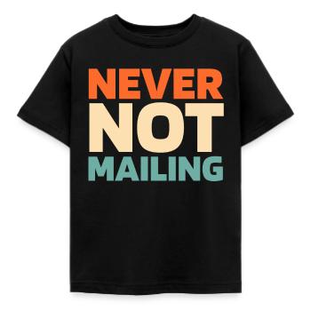 Postbote Briefträger - Kinder T-Shirt - Schwarz - Vorne - AI Model Kid Female (0cm)