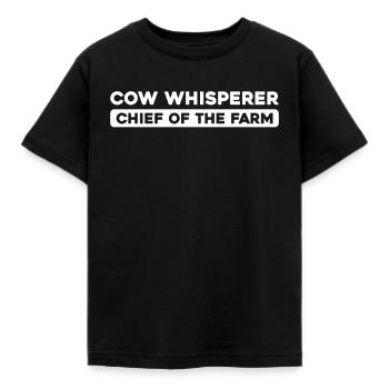 Éleveur de vaches, éleveur laitier, chef d’exploitation - T-shirt Enfant - noir - Devant - AI Model Kid Female (0cm)