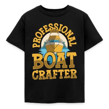 Boat builders - Kids' T-Shirt - black - Front - AI Model Kid Female (0cm)