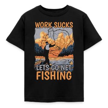 Pêche au filet Pêche - T-shirt Enfant - noir - Devant - AI Model Kid Female (0cm)