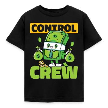 Controller Team - Kinder T-Shirt - Schwarz - Vorne - AI Model Kid Female (0cm)