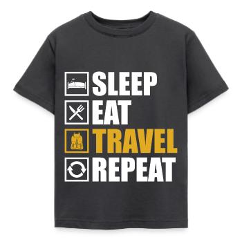 Reisen - Kinder T-Shirt - Dunkelgrau - Vorne - AI Model Kid Female (0cm)