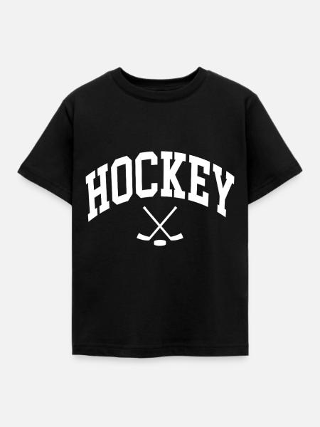 Eishockey - Kinder T-Shirt - Schwarz