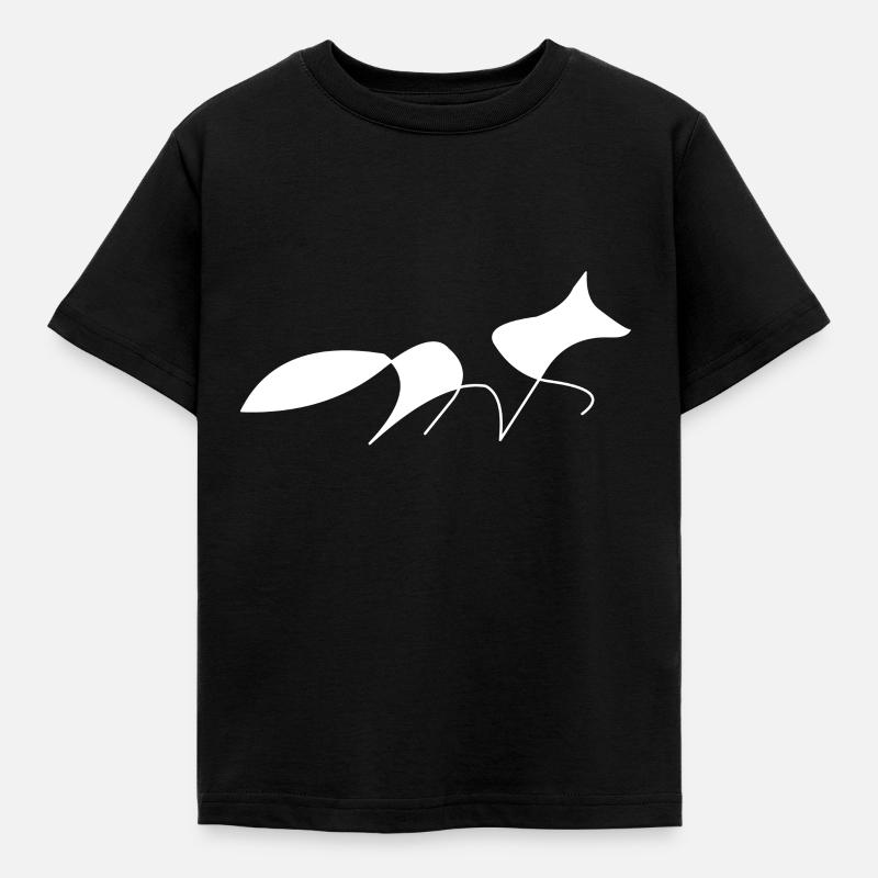 Fox gift idea - Kids' T-Shirt - black