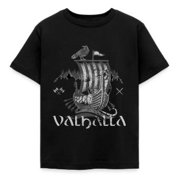 Valhalla Viking Vikings Bjoern Eisenseite - Kinder T-Shirt - Schwarz - Vorne - AI Model Kid Female (0cm)
