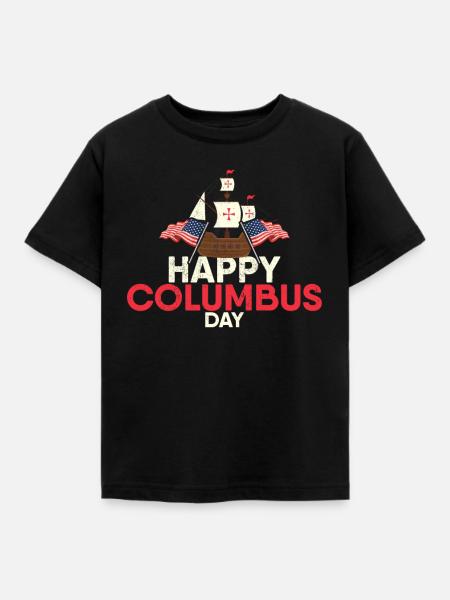 Columbus Day - Kinder T-Shirt - Schwarz
