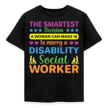 The Smartest Decision A Woman Can Make - Kids' T-Shirt - black - Front - AI Model Kid Female (0cm)