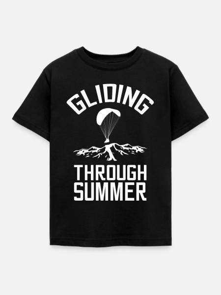 Gliding through summer - Kinder T-Shirt - Schwarz
