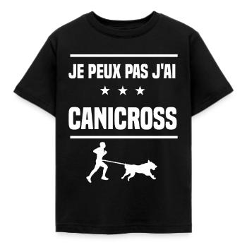 Je Peux Pas J'ai canicross humour canicross - T-shirt Enfant - noir - Devant - AI Model Kid Female (0cm)