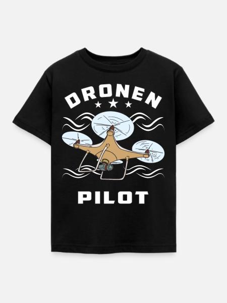 DRONEN PILOT - Kinder T-Shirt - Schwarz