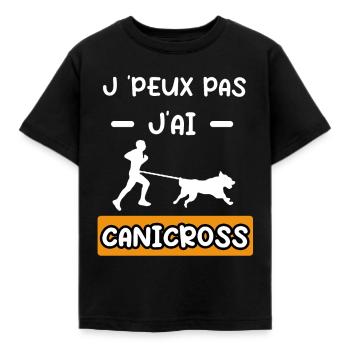 je peux pas j'ai canicross cadeau canicross - T-shirt Enfant - noir - Devant - AI Model Kid Female (0cm)
