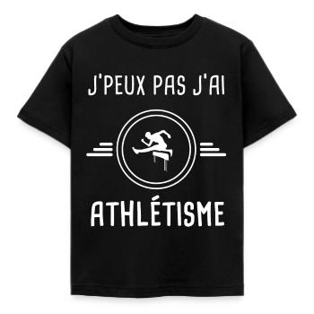 athlétisme je peux pas j'ai athlétisme sport - T-shirt Enfant - noir - Devant - AI Model Kid Female (0cm)