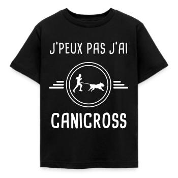 canicross je peux pas j'ai canicross canicross - T-shirt Enfant - noir - Devant - AI Model Kid Female (0cm)